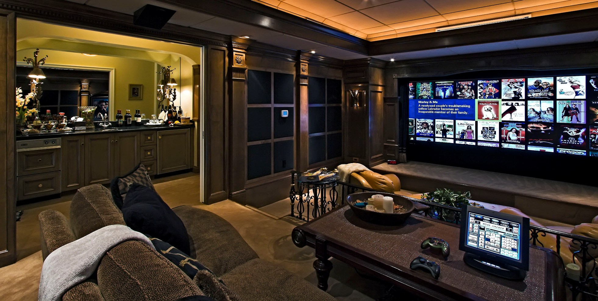 movie theater themed living room ideas